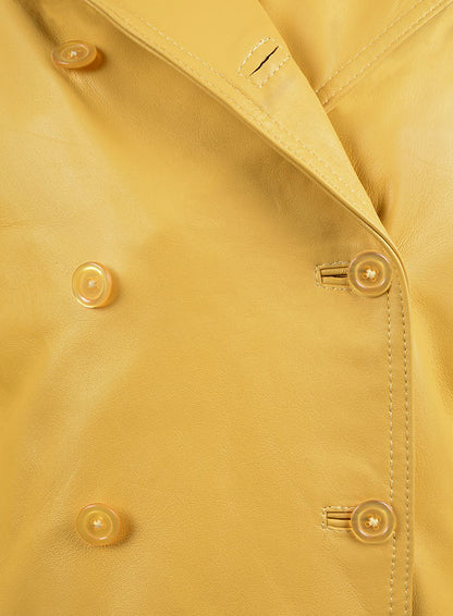 Yellow Captain America Scarlett Johansson Leather Jacket - LeatherCult