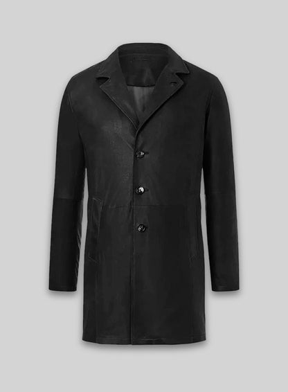 Cara Leather Trench Coat