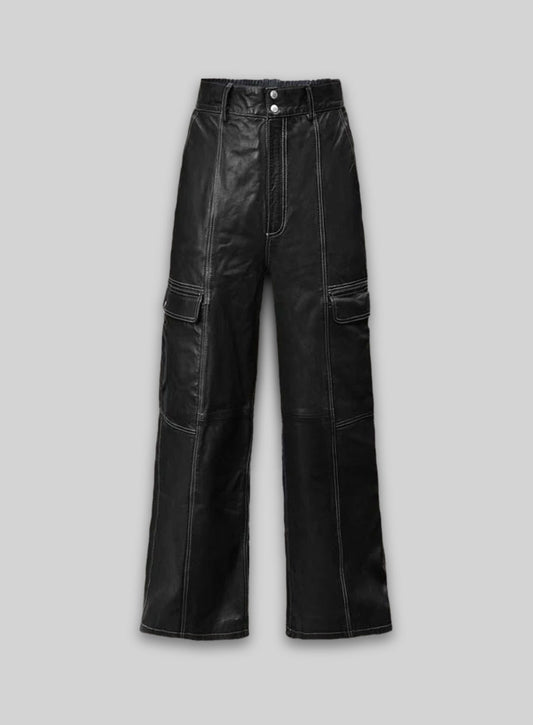 Cargo Culottes Leather Palazzo