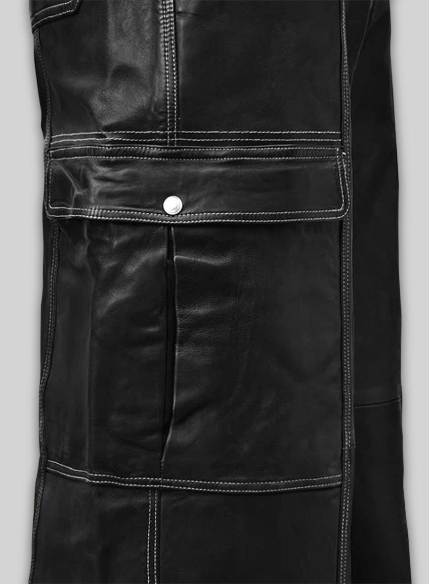 Cargo Culottes Leather Palazzo