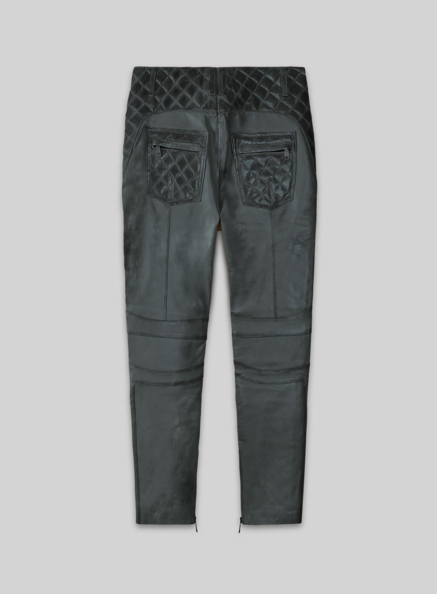 Carrier Burnt Charcoal Leather Pants