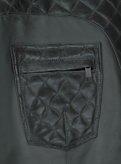 Carrier Burnt Charcoal Leather Pants