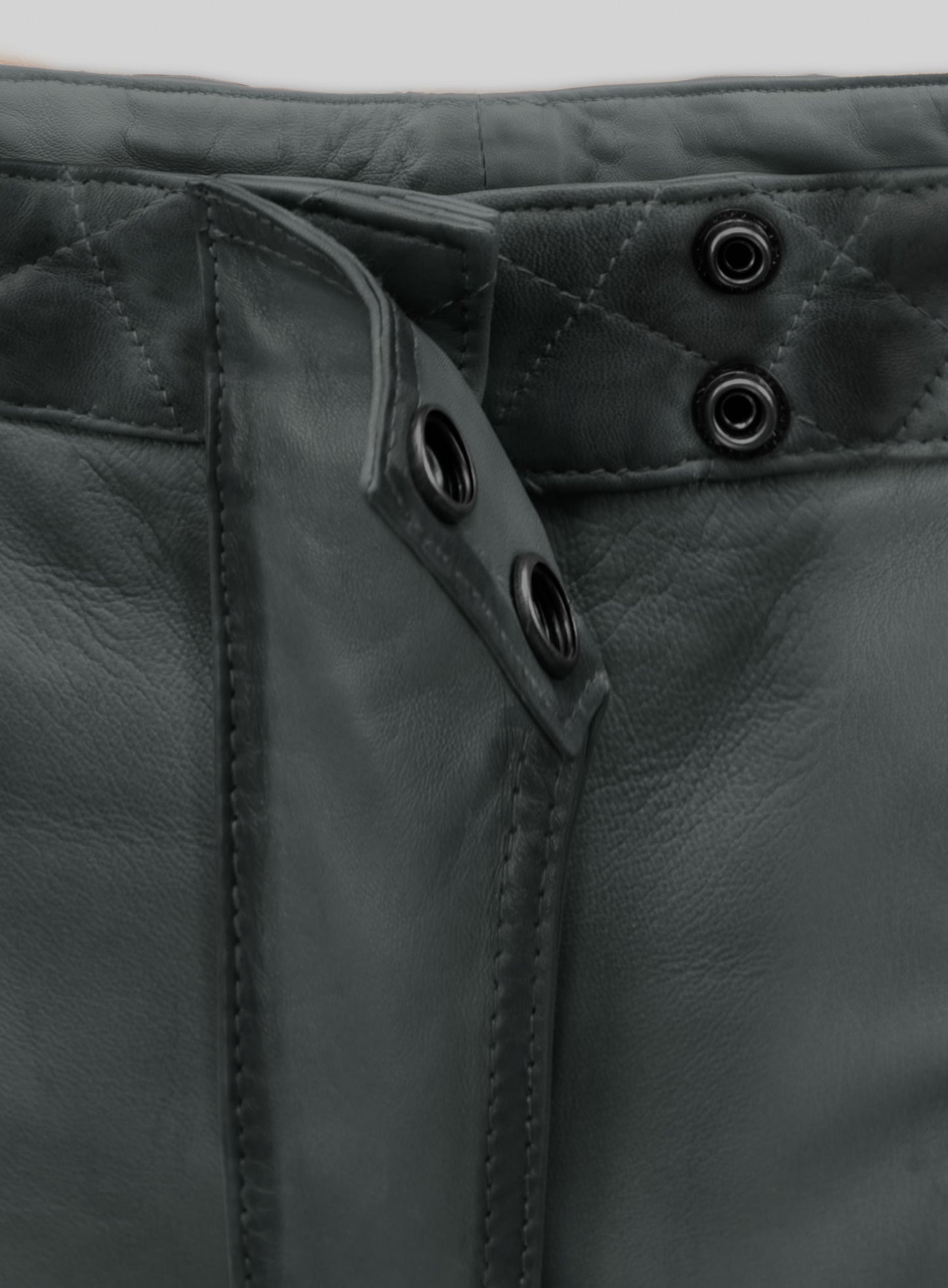 Carrier Burnt Charcoal Leather Pants