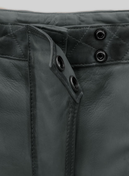Carrier Burnt Charcoal Leather Pants