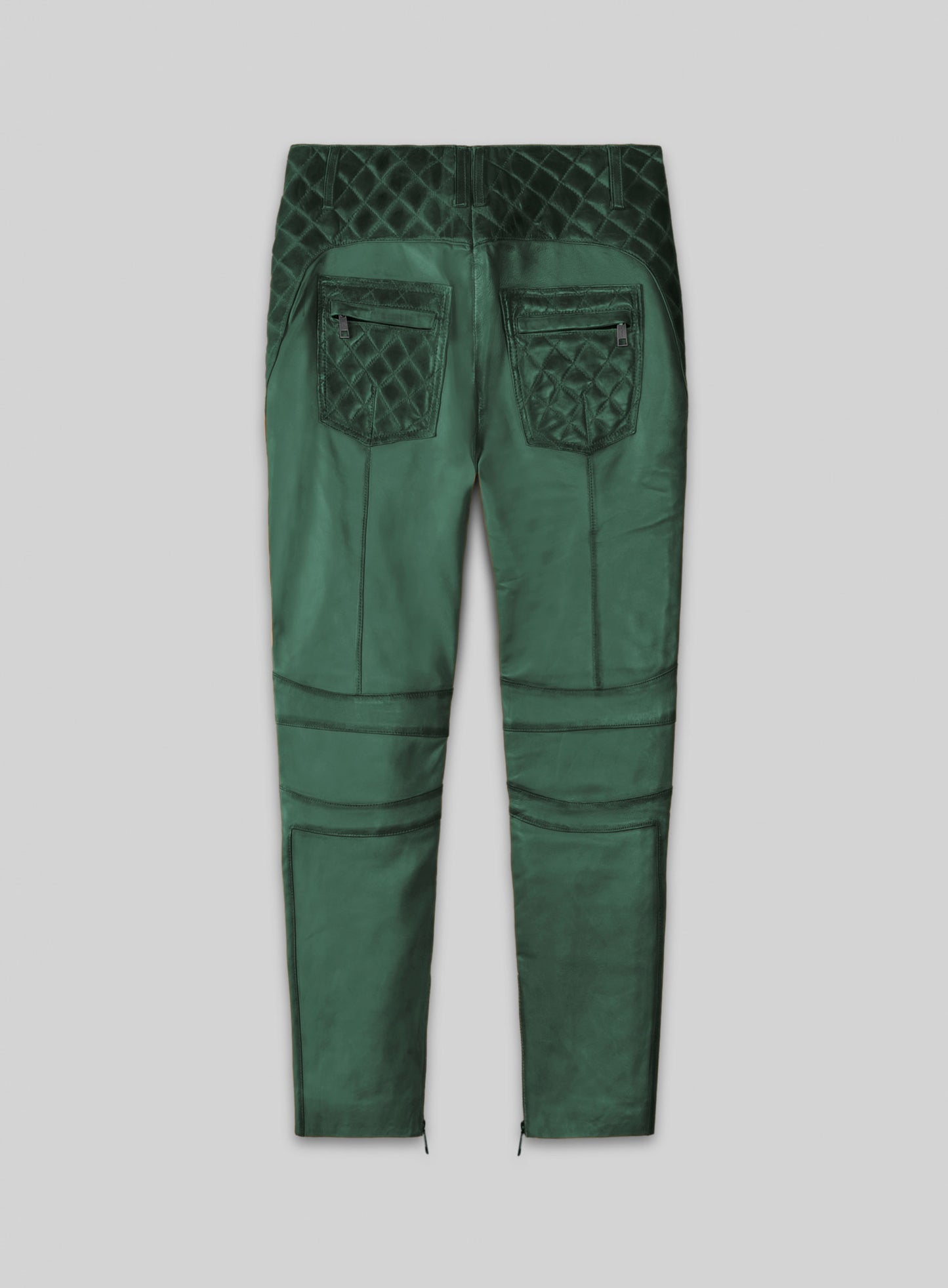 Carrier Burnt Green Leather Pants