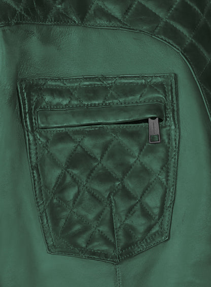 Carrier Burnt Green Leather Pants