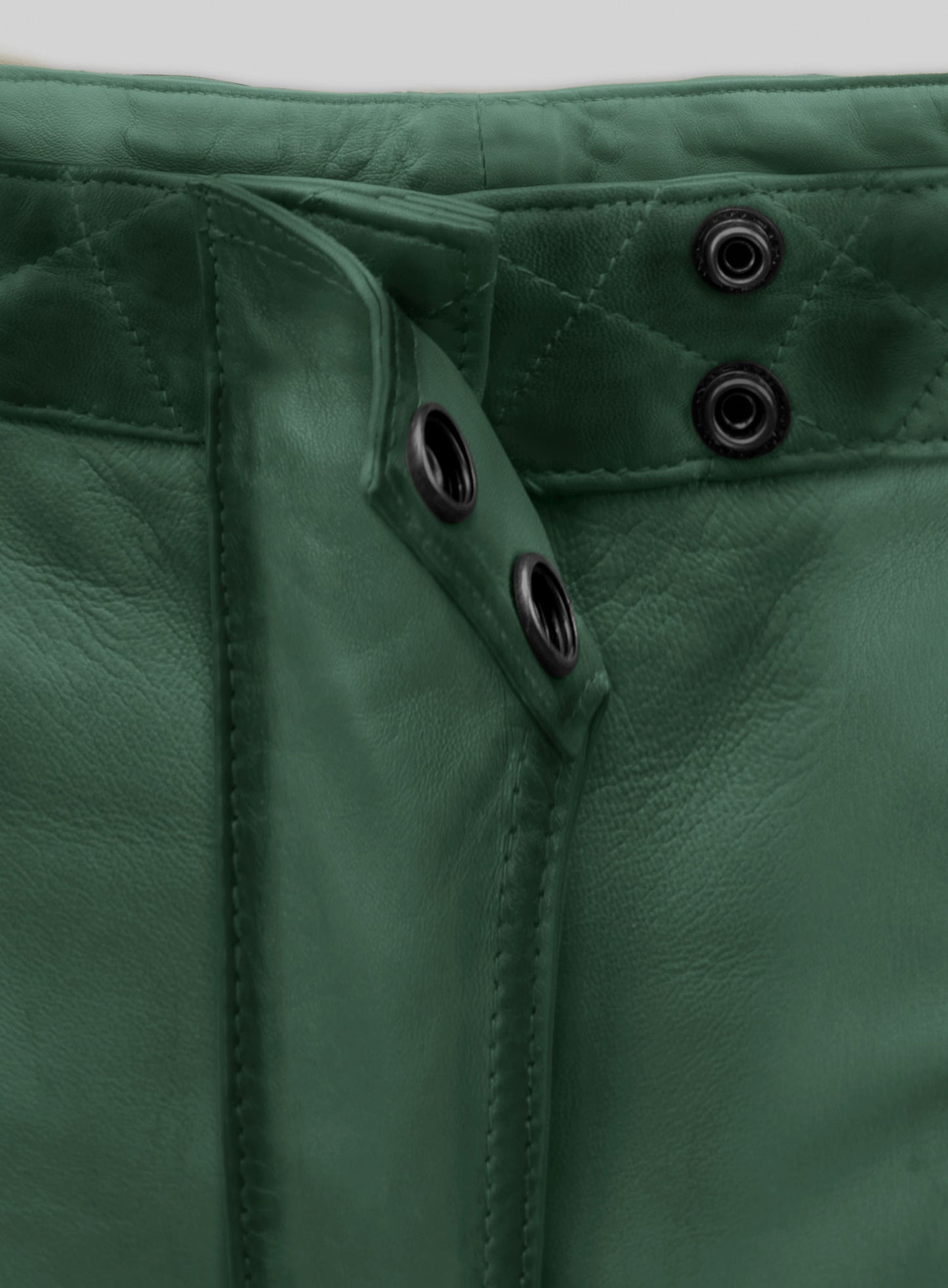 Carrier Burnt Green Leather Pants