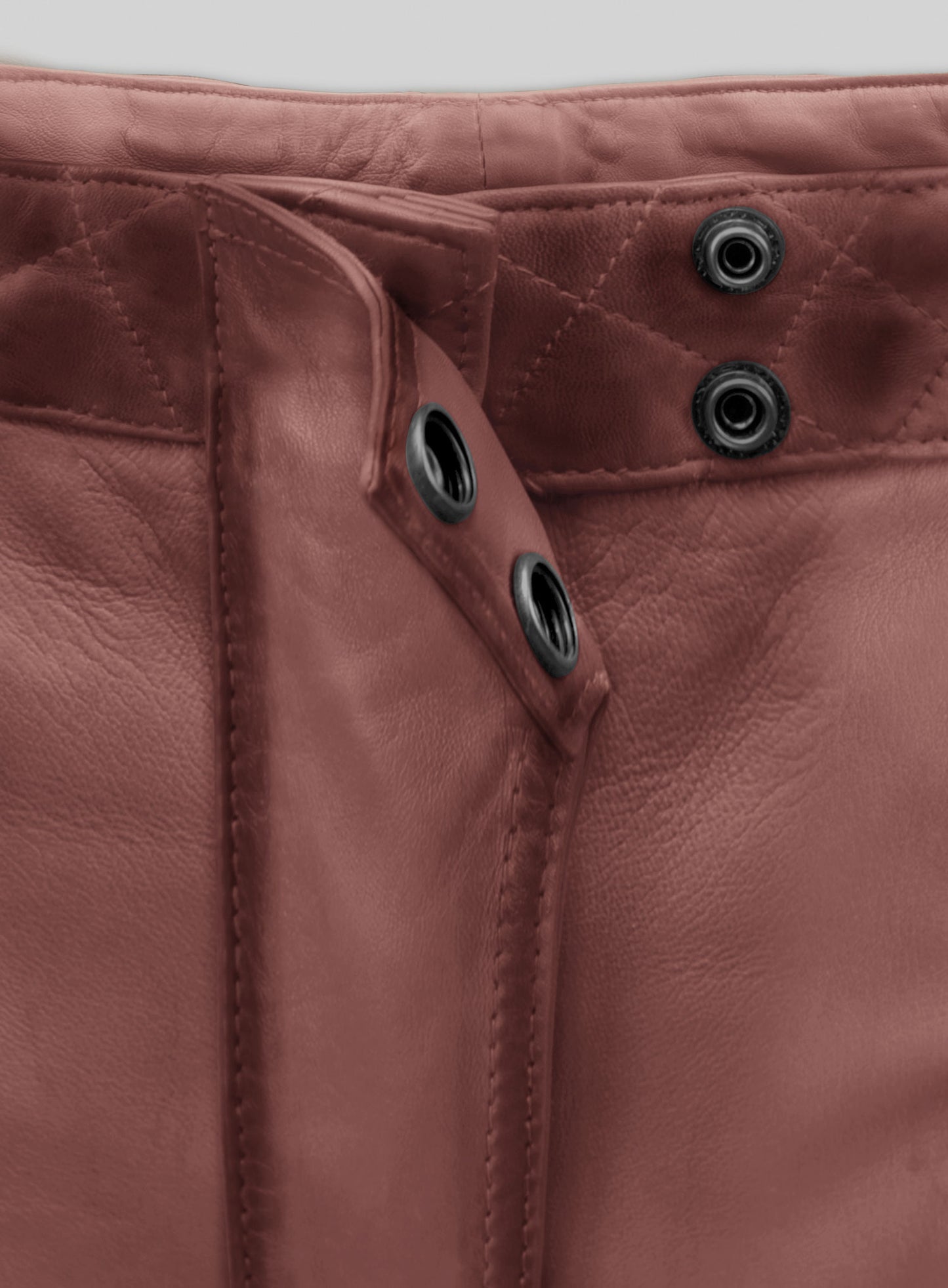 Carrier Burnt Maroon Leather Pants