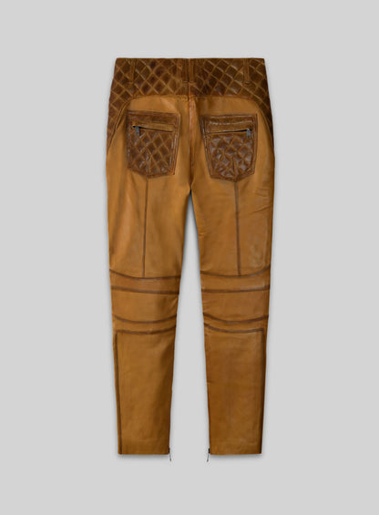 Carrier Burnt Mustard Leather Pants