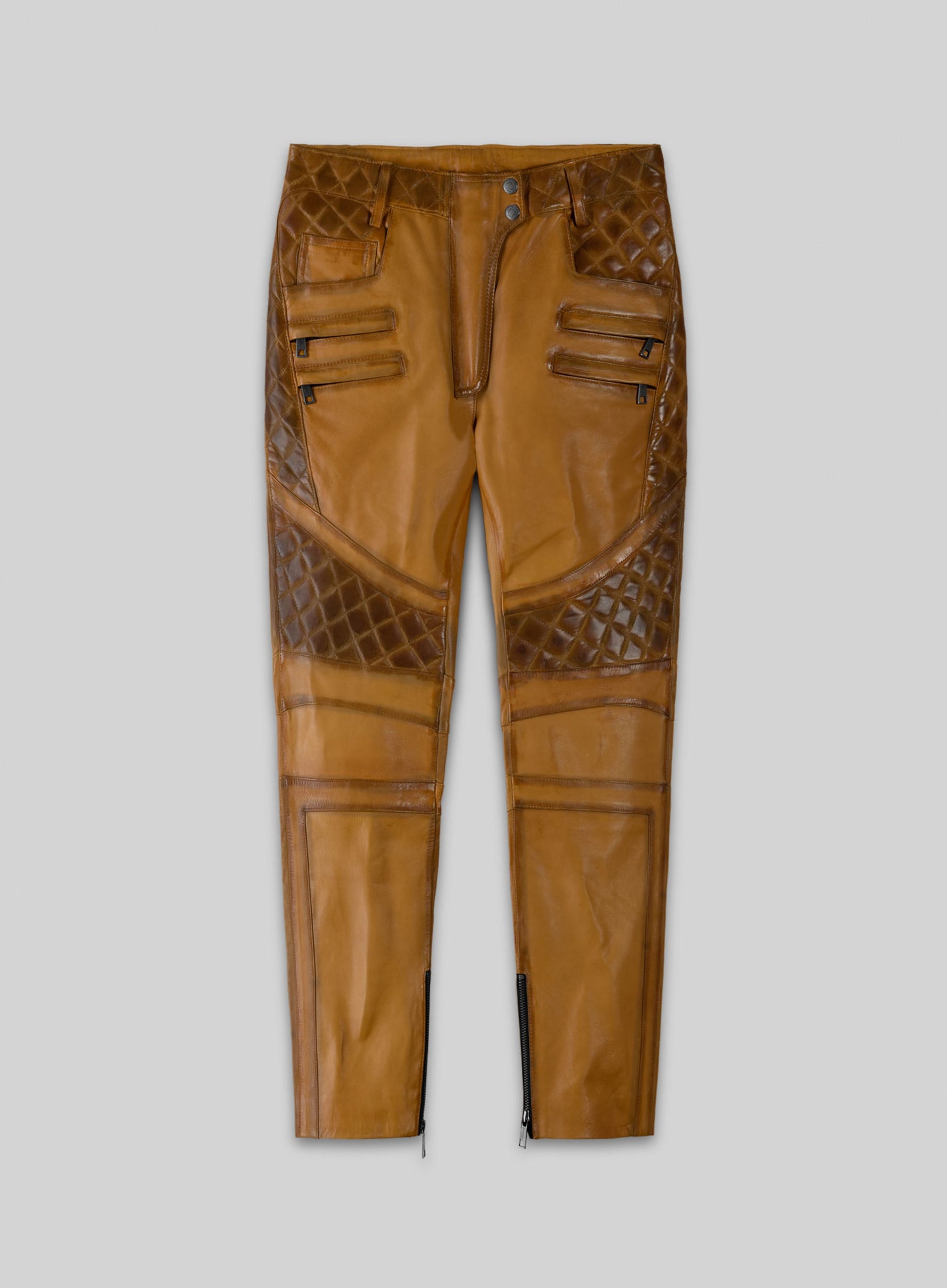 Carrier Burnt Mustard Leather Pants