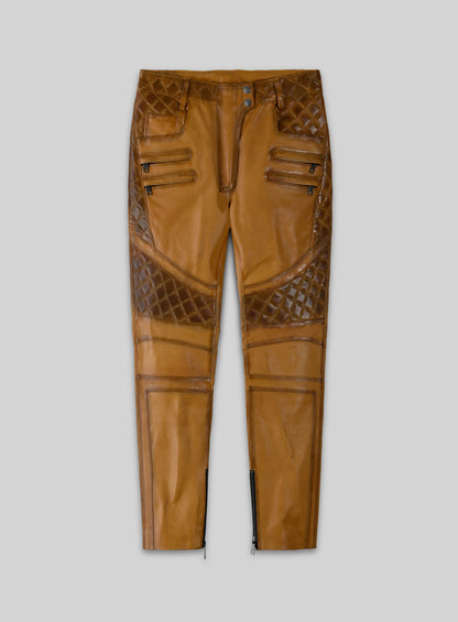 Carrier Burnt Mustard Leather Pants