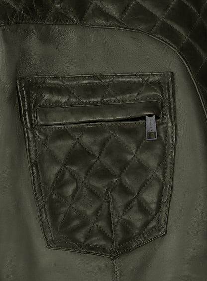 Carrier Burnt Olive Leather Pants