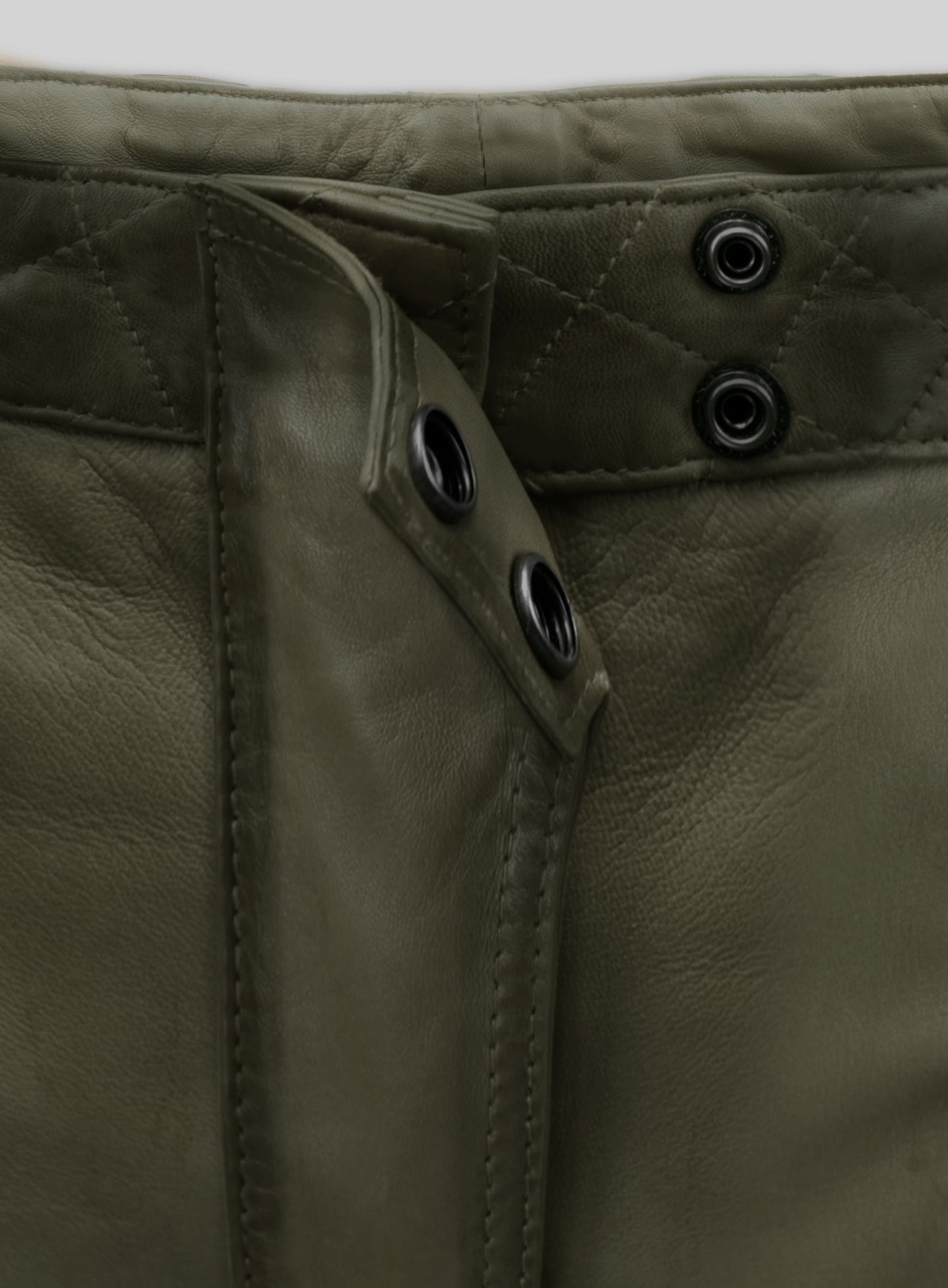 Carrier Burnt Olive Leather Pants