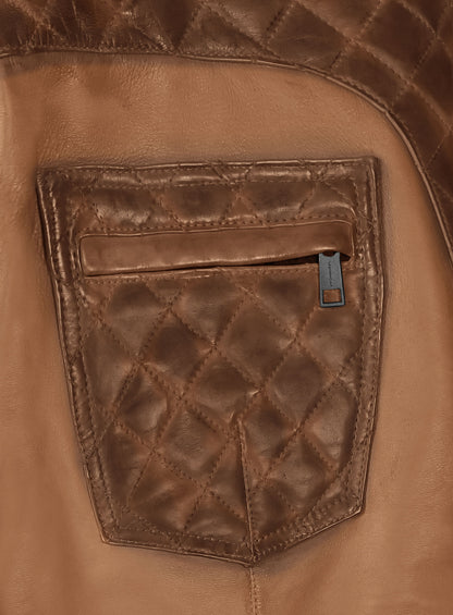 Carrier Burnt Tan Leather Pants