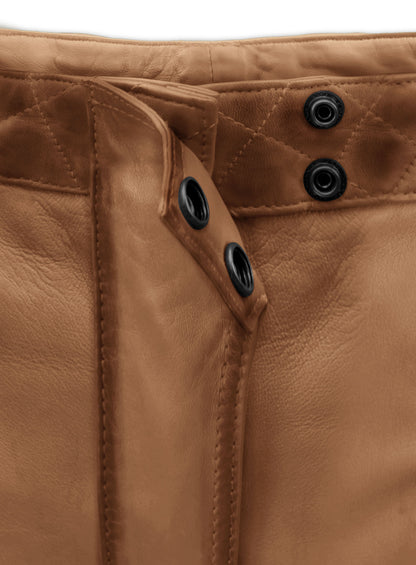 Carrier Burnt Tan Leather Pants