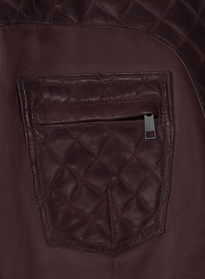 Carrier Burnt Wine Leather Pants