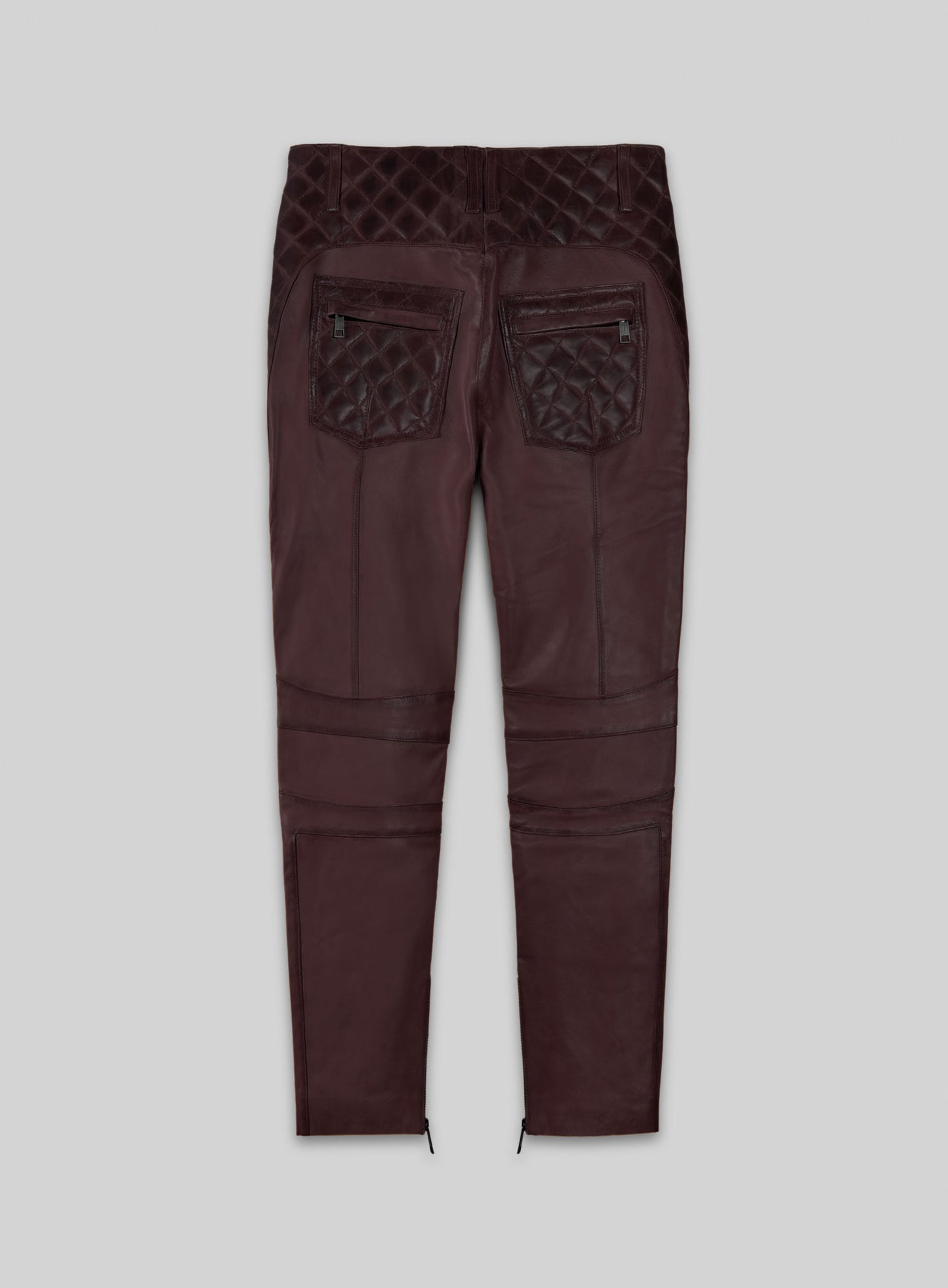 Carrier Burnt Wine Leather Pants