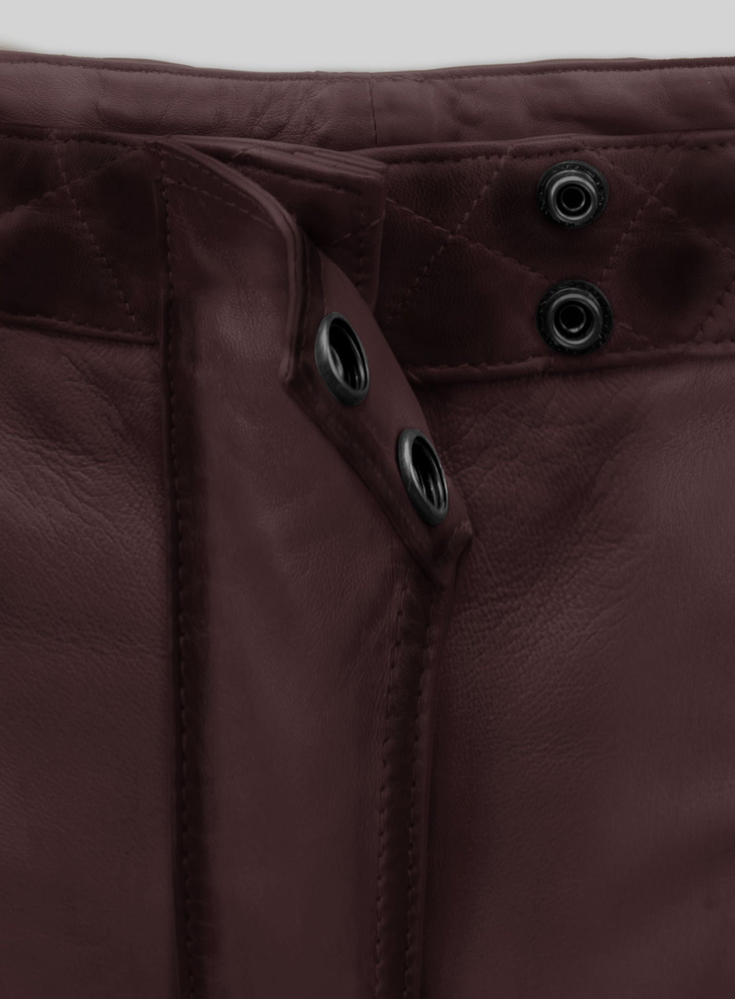 Carrier Burnt Wine Leather Pants