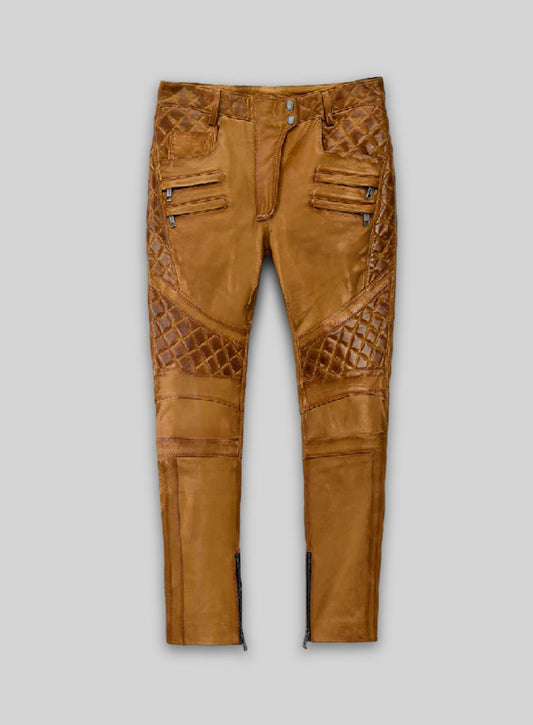 Carrier Burnt Mustard Leather Pants