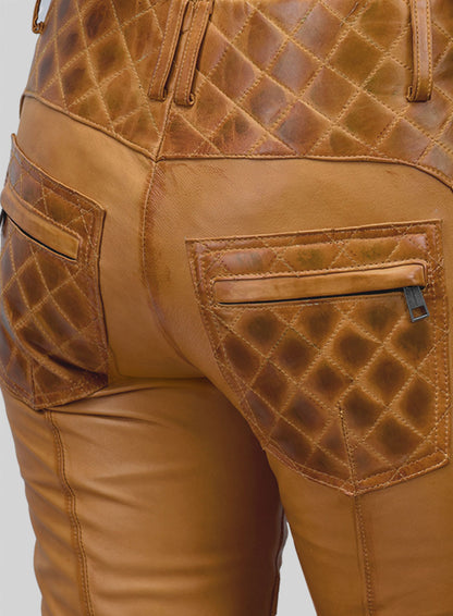 Carrier Burnt Mustard Leather Pants