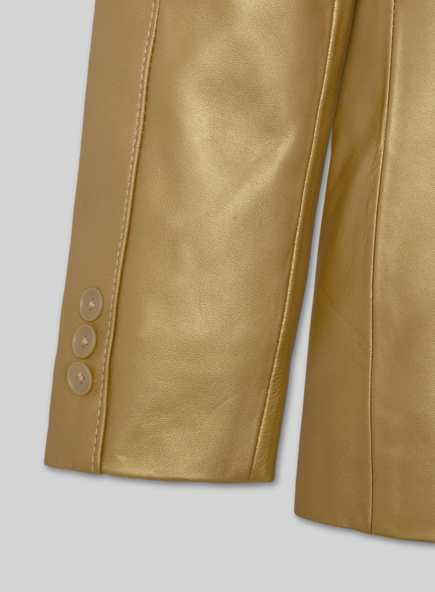 Golden Catwalk Leather Blazer # 2