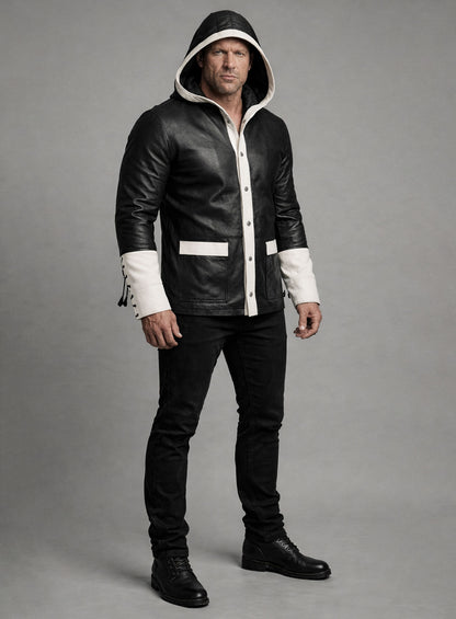 Champion's Knockout Hooded Leather Jacket