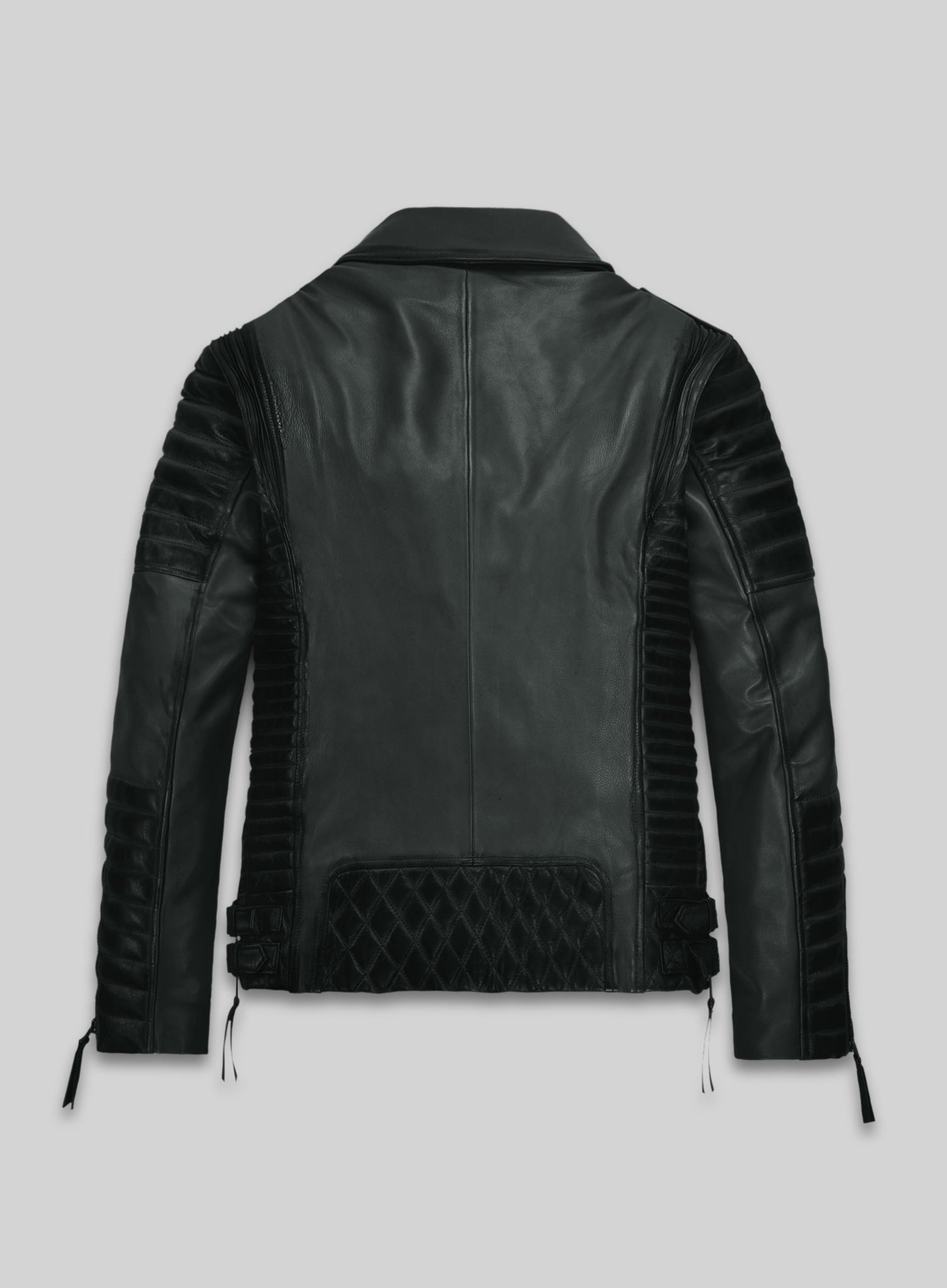 Charles Burnt Charcoal Leather Jacket