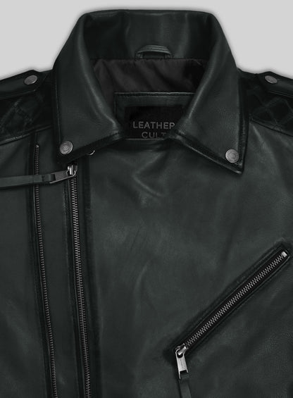 Charles Burnt Charcoal Leather Jacket