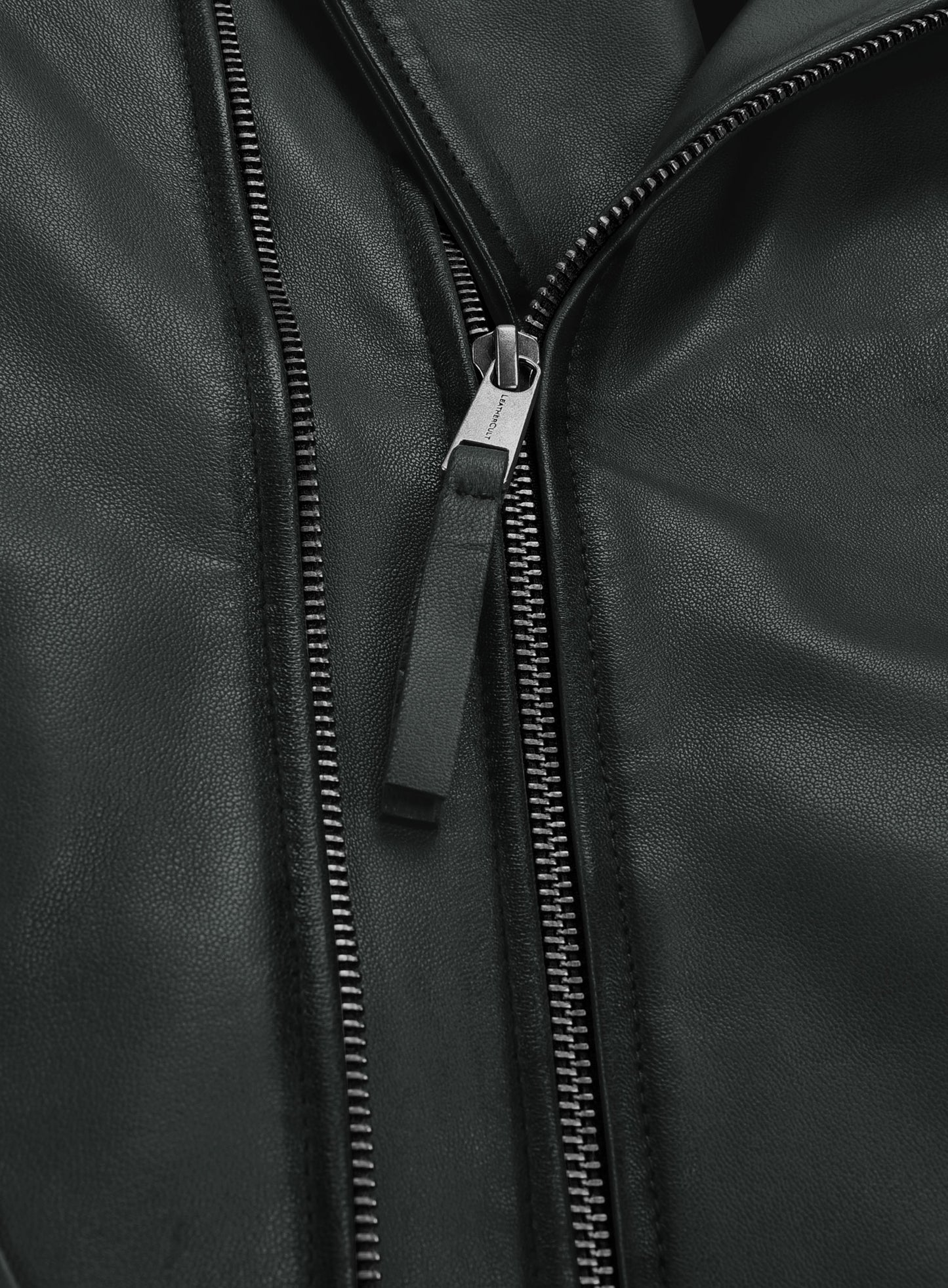 Charles Burnt Charcoal Leather Jacket