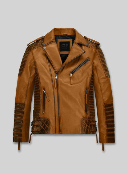 Charles Burnt Mustard Leather Jacket