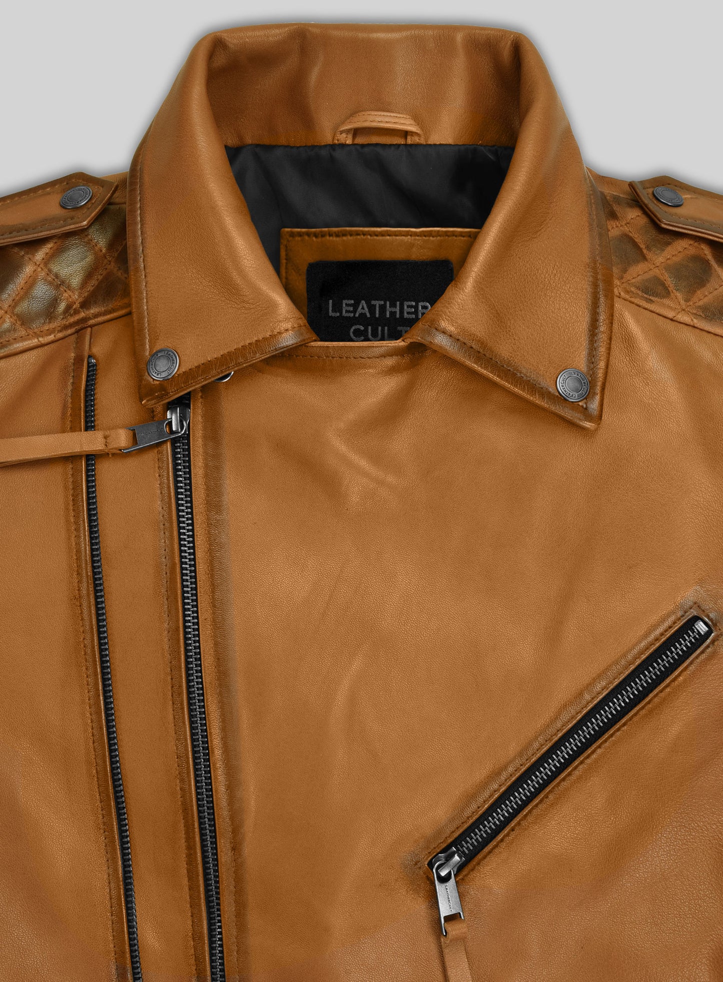 Charles Burnt Mustard Leather Jacket