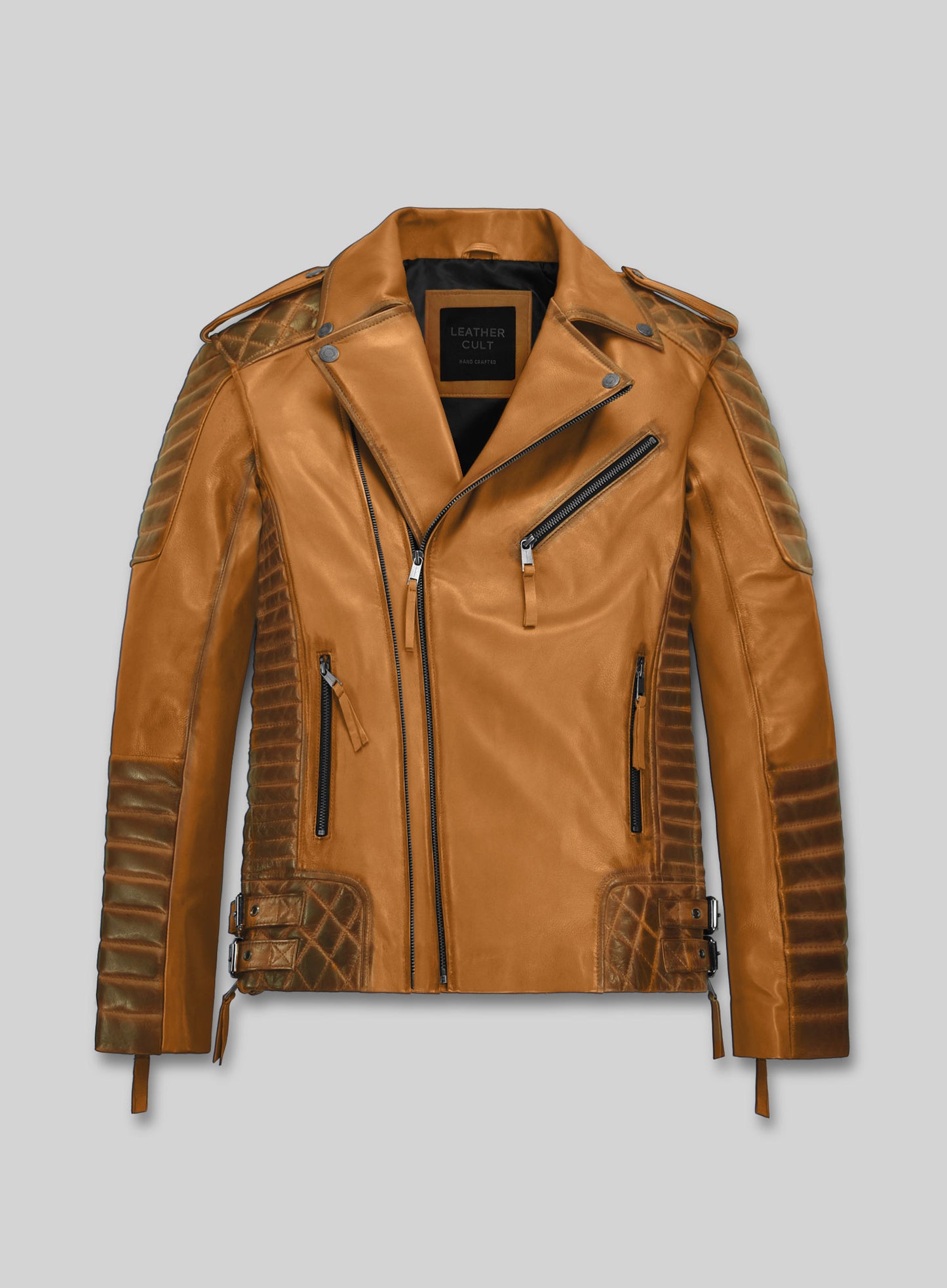 Charles Burnt Mustard Leather Jacket