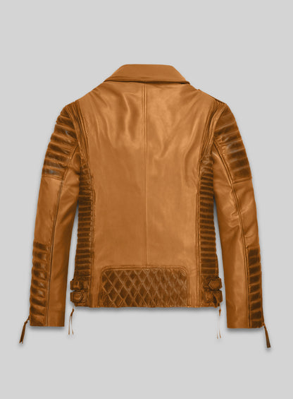 Charles Burnt Mustard Leather Jacket