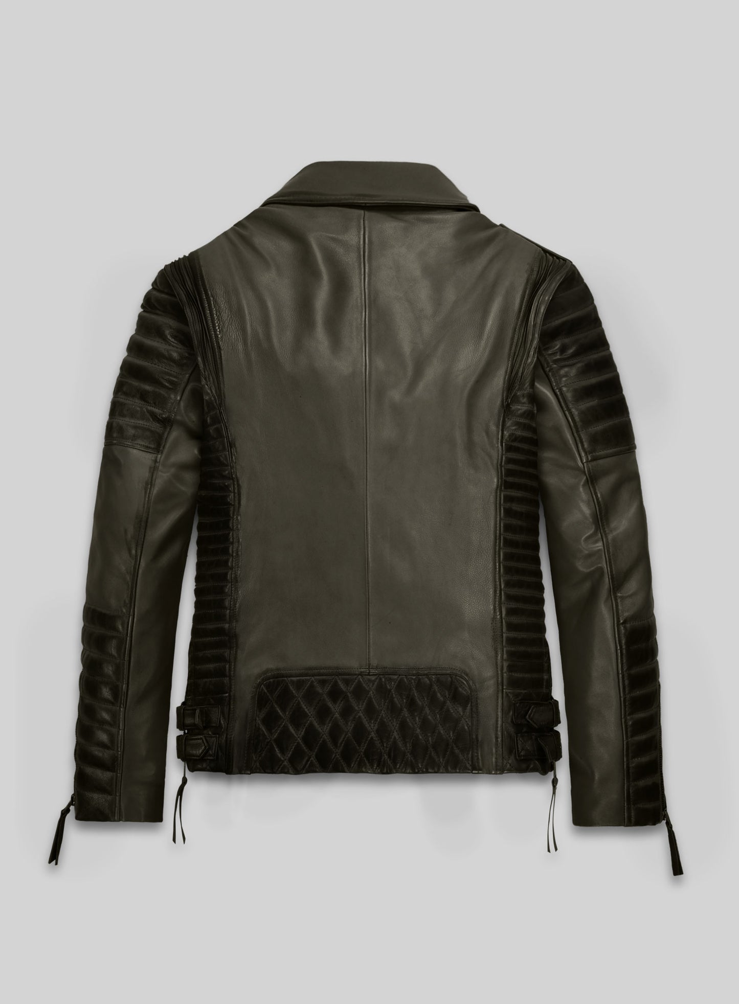 Charles Burnt Olive Leather Jacket