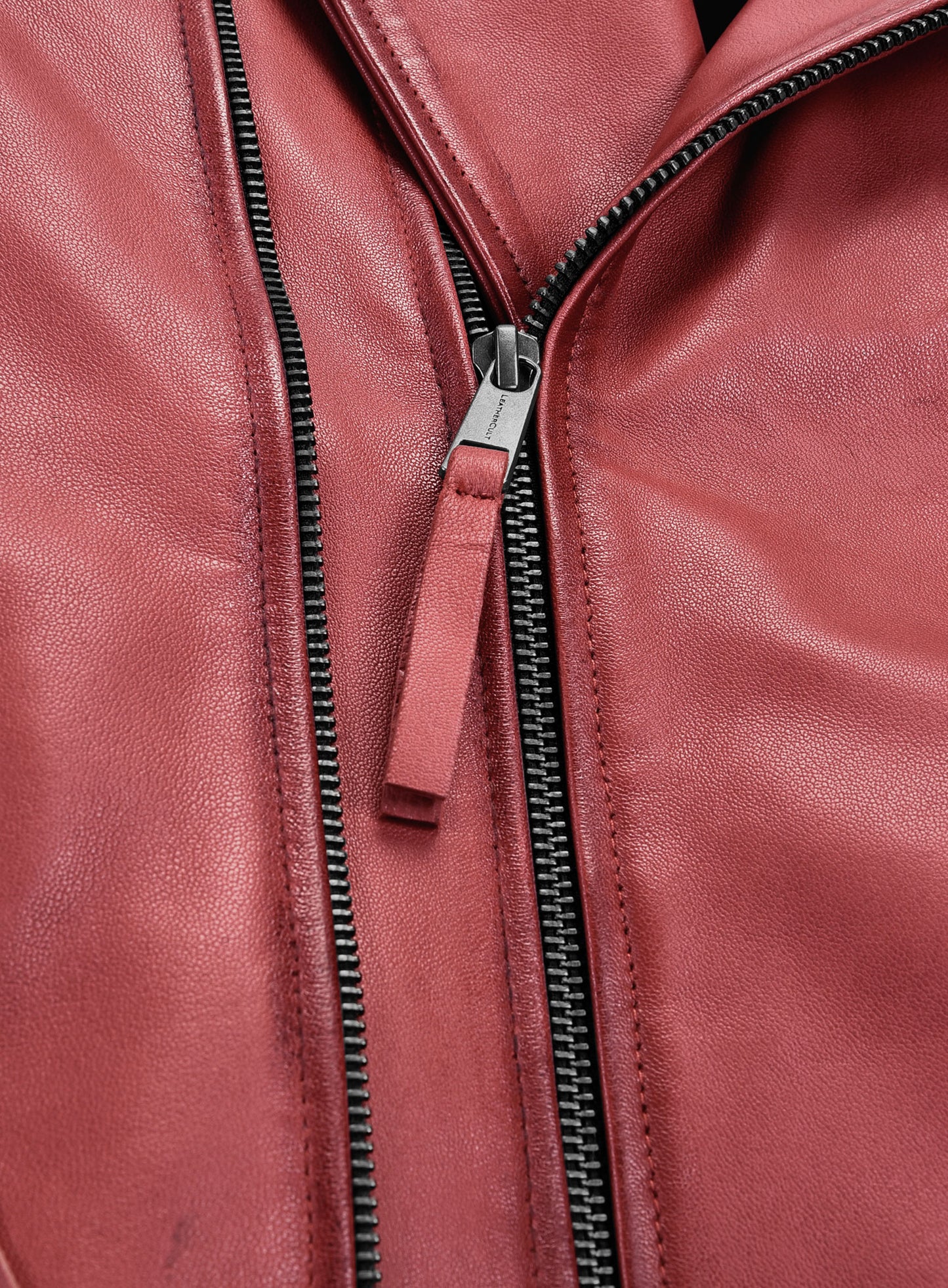 Charles Burnt Red Leather Jacket