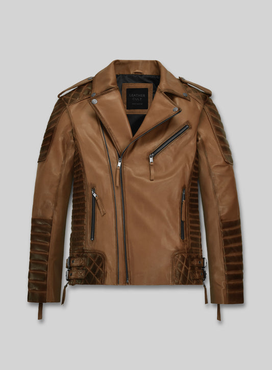 Charles Burnt Tan Leather Jacket