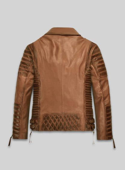 Charles Burnt Tan Leather Jacket