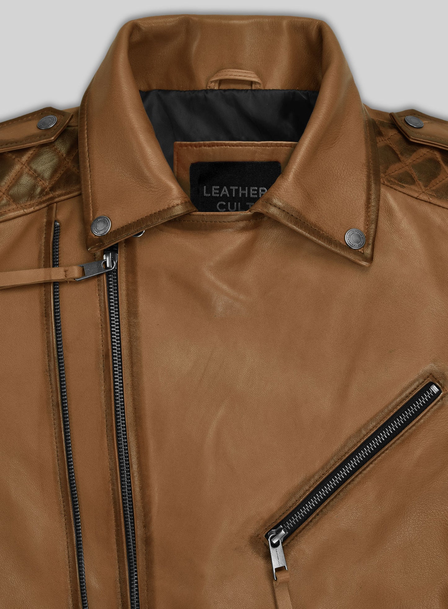 Charles Burnt Tan Leather Jacket