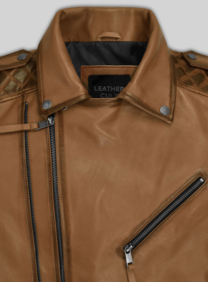 Charles Burnt Tan Leather Jacket