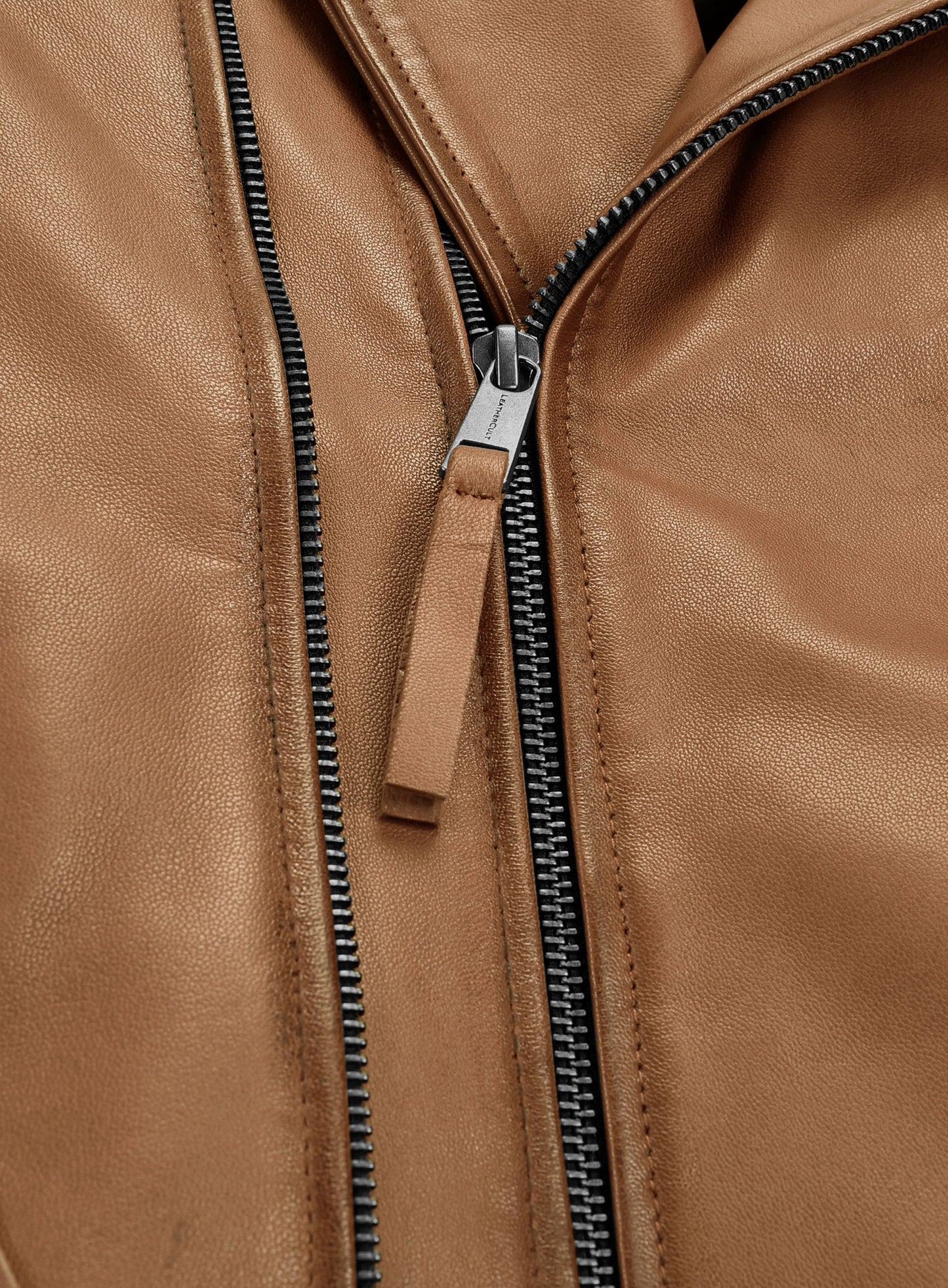 Charles Burnt Tan Leather Jacket