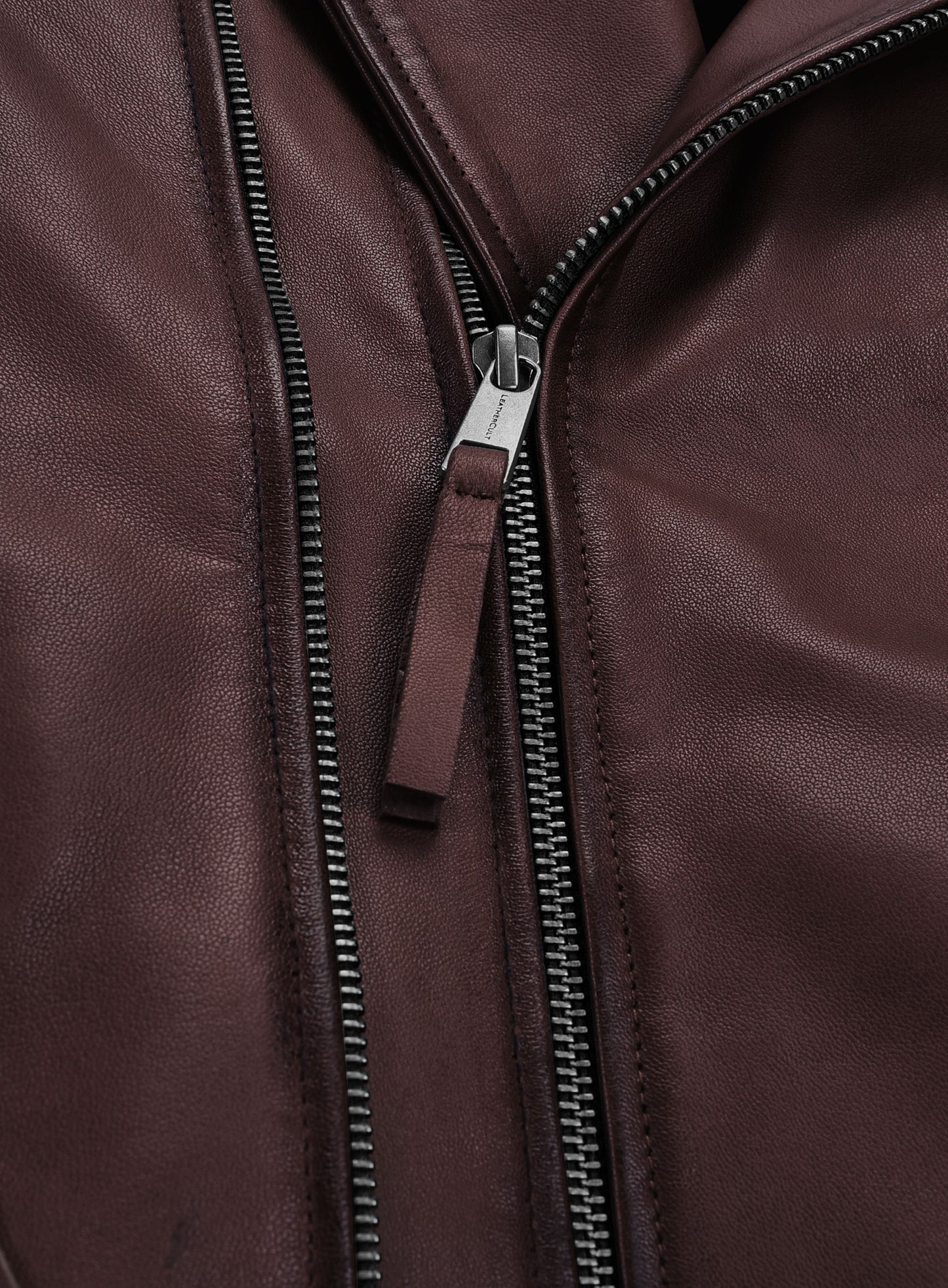 Charles Burnt Wine Leather Jacket