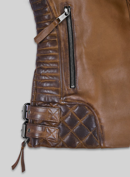 Charlotte Burnt Tan Leather Jacket