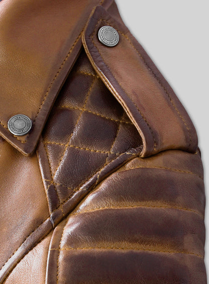 Charlotte Burnt Tan Leather Jacket
