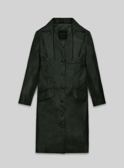 Chelsea Leather Long Coat