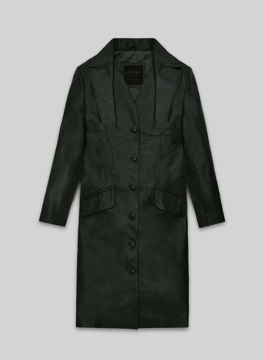 Chelsea Leather Long Coat