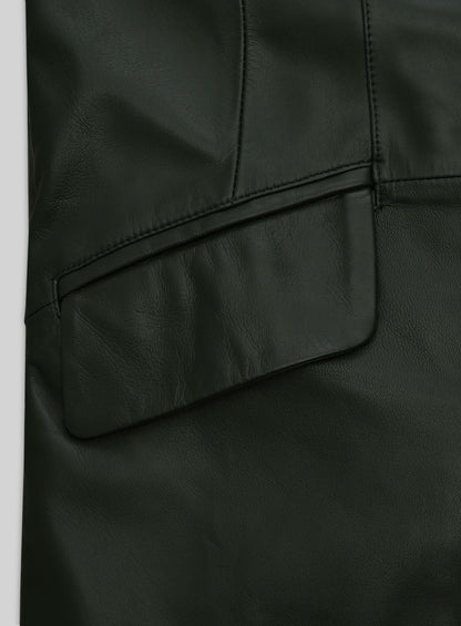 Chelsea Leather Long Coat