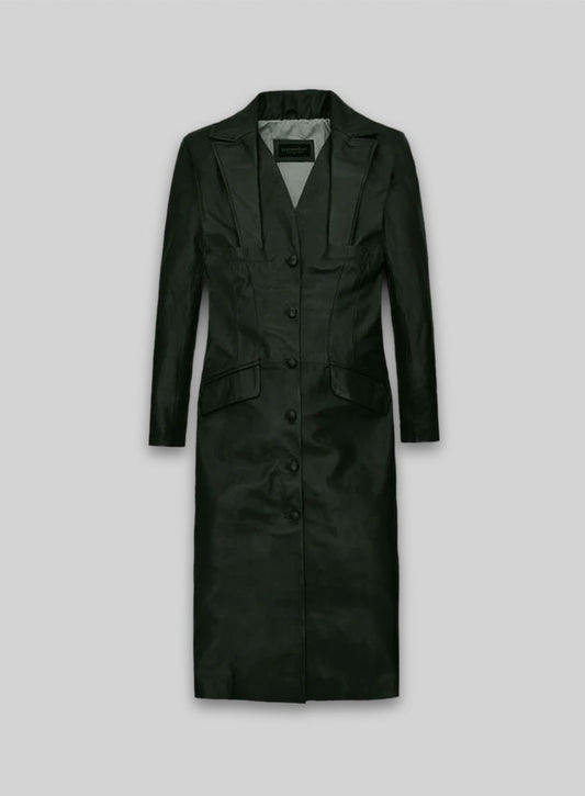 Chelsea Leather Long Coat
