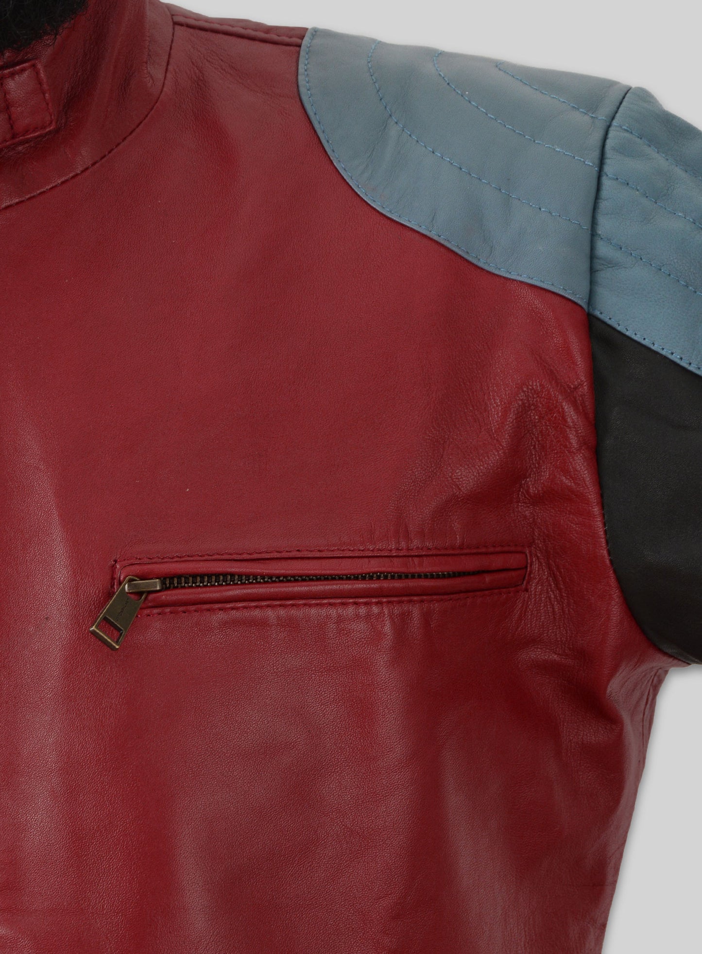 Cherry Red Akon Leather Jacket
