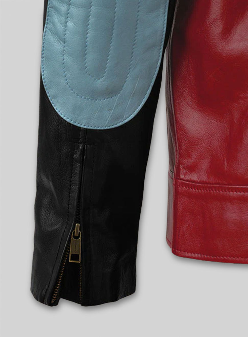 Cherry Red Akon Leather Jacket