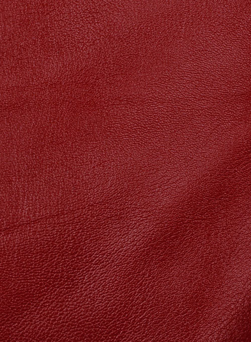 Cherry Red Electric Zipper Mono Leather Pants - LeatherCult